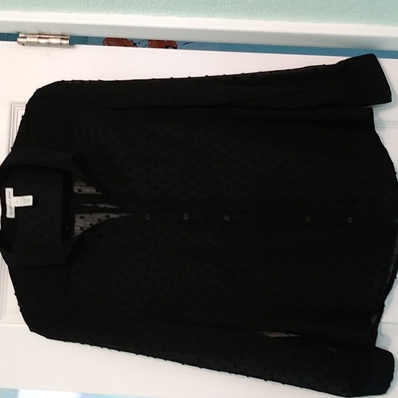 Black Lace long sleeve Size L - Picture 1 of 6